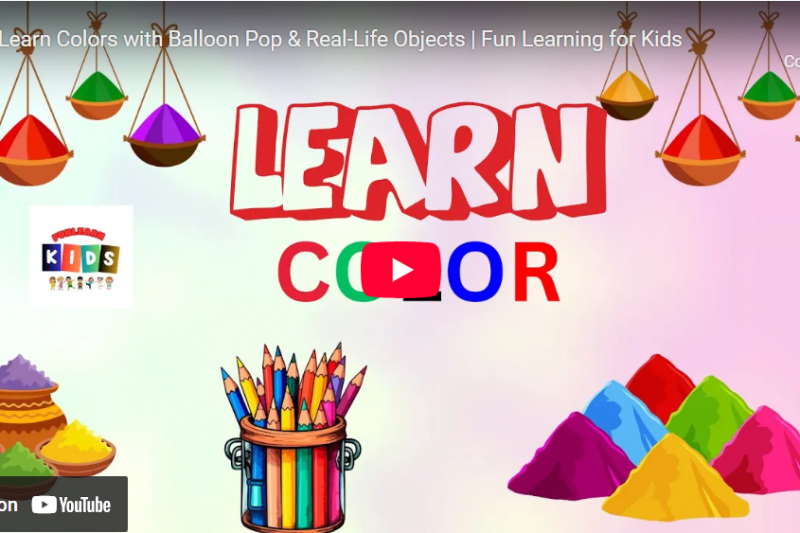 Learn Colors with Balloon Pop & Real-Life Objects | Fun Learning for Kids