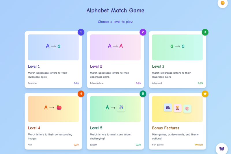 Alphabet Match Game
