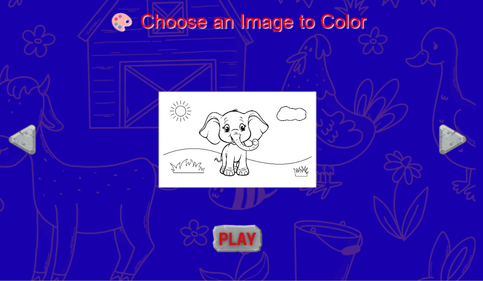 Animal color book game