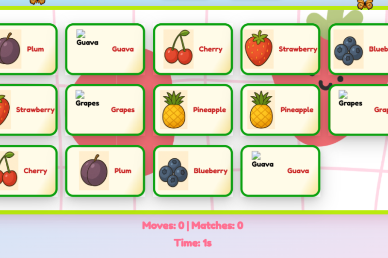 fruits name memory game thumb
