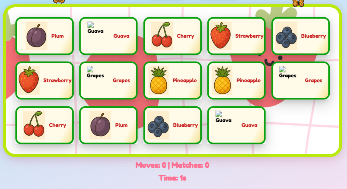 fruits name memory game thumb