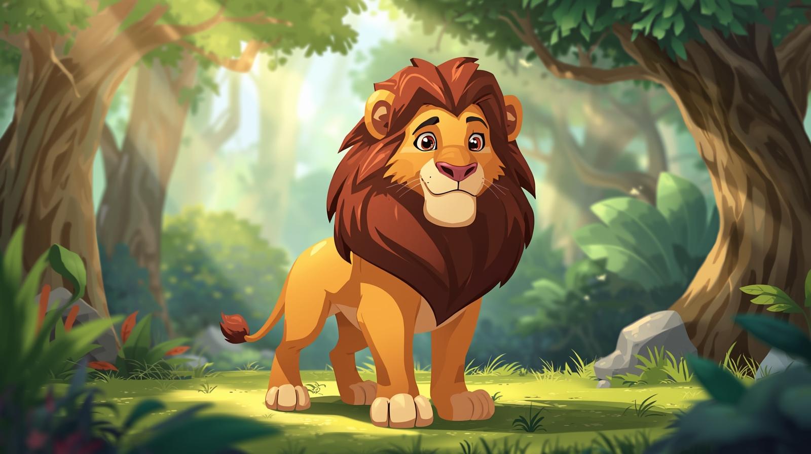 Lion and Bull Illustration