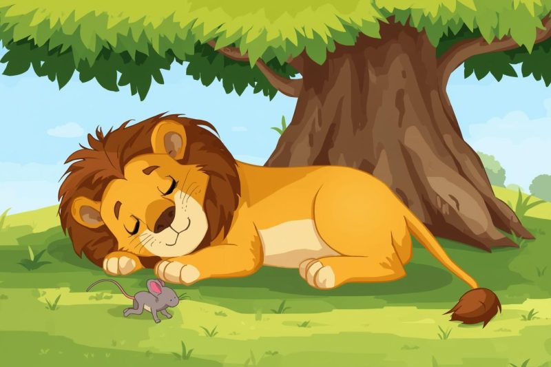 Story for kids : 🦁 The Lion and the Mouse 🐭