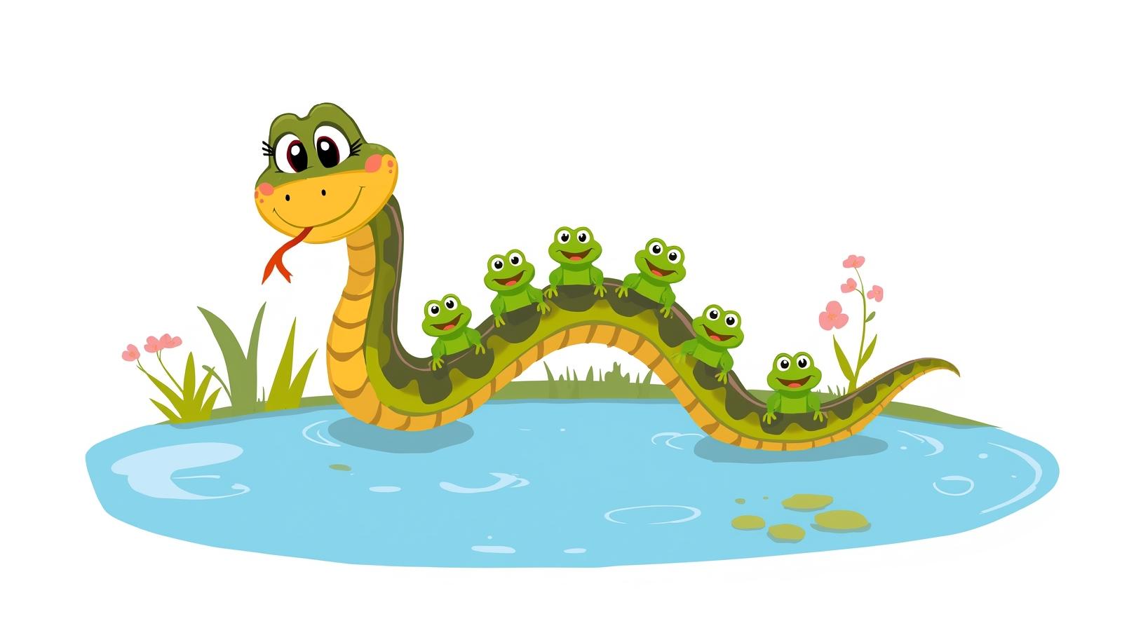 Snake and Frog illustration