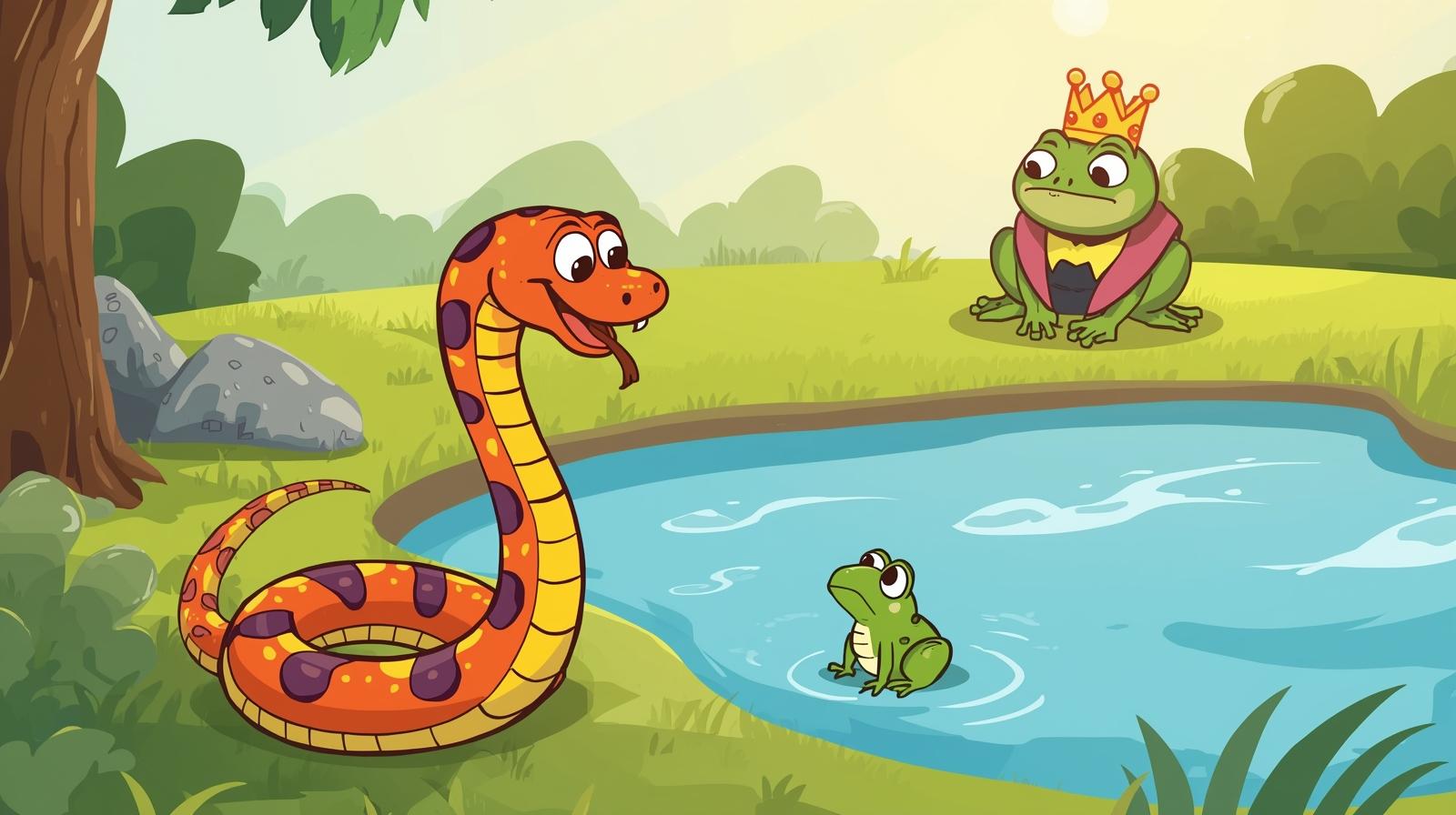 Snake and Frog illustration
