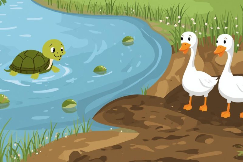 Story for kids: 🐢 The Tortoise and the Geese 🕊️